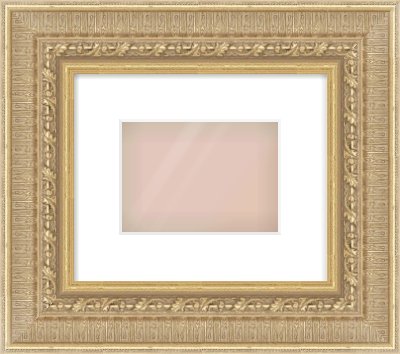 Gold Reverse Frame for 7 × 5in artwork, with Smooth White Single Mount