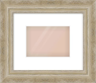 Ivory Scoop Frame for 7 × 5in artwork, with Smooth White Single Mount