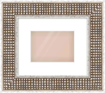 Silver Flat Frame for 7 × 5in artwork, with Smooth White Single Mount