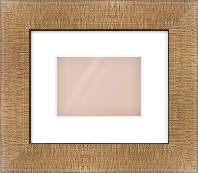Bronze Flat Frame for 7 × 5in artwork, with Smooth White Single Mount