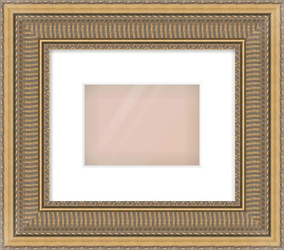 Gold Scoop Frame for 7 × 5in artwork, with Smooth White Single Mount