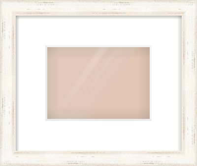 White Scoop Frame for 7 × 5in artwork, with Smooth White Single Mount