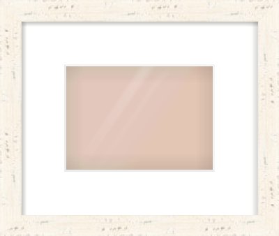 White Flat Frame for 7 × 5in artwork, with Smooth White Single Mount