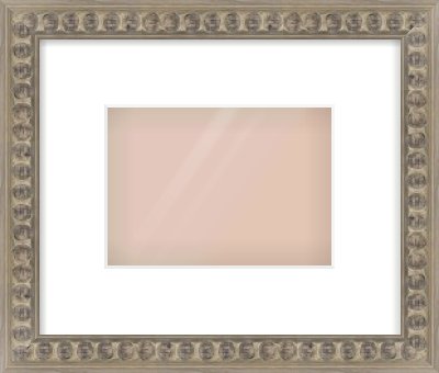 Silver Cushion Frame for 7 × 5in artwork, with Smooth White Single Mount