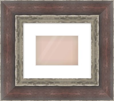 Brown Reverse Frame for 7 × 5in artwork, with Smooth White Single Mount