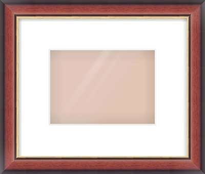Brown Cushion Frame for 7 × 5in artwork, with Smooth White Single Mount