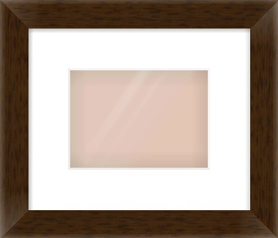 Wenge Stained Flat Frame for 7 × 5in artwork, with Smooth White Single Mount