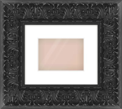 Black Scoop Frame for 7 × 5in artwork, with Smooth White Single Mount
