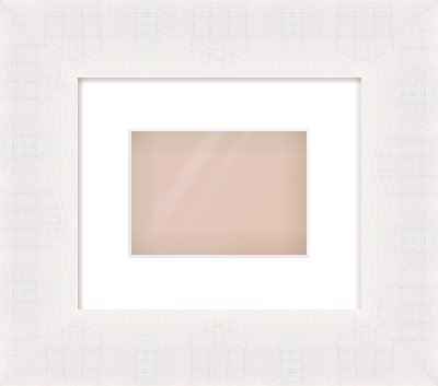Rough Cut Effect Flat Frame for 7 × 5in artwork, with Smooth White Single Mount