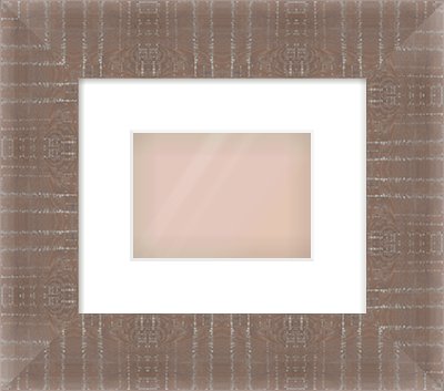 Rough Cut Effect Flat Frame for 7 × 5in artwork, with Smooth White Single Mount