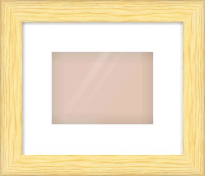 Natural Wood Cushion Frame for 180 × 130mm artwork, with Smooth White Single Mount
