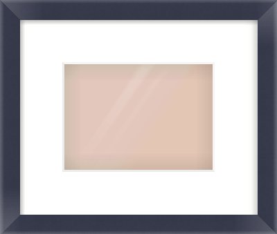 Navy Paint Flat Frame for 18 × 13cm artwork, with Smooth White Single Mount