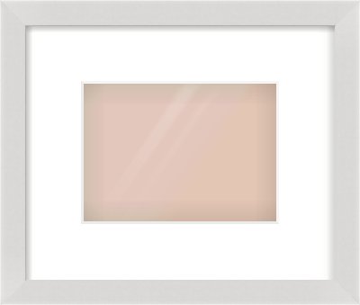Silver Flat Frame for 180 × 130mm artwork, with Smooth White Single Mount