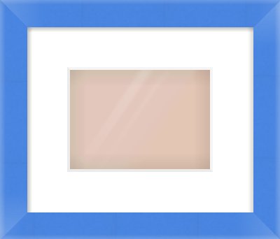 Light Blue Paint Flat Frame for 18 × 13cm artwork, with Smooth White Single Mount
