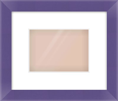 Purple Paint Flat Frame for 18 × 13cm artwork, with Smooth White Single Mount