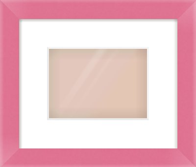 Pink Paint Flat Frame for 18 × 13cm artwork, with Smooth White Single Mount