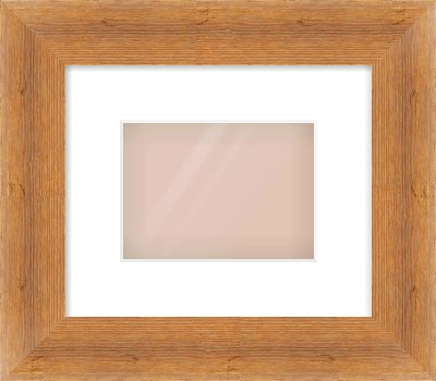 Antique Pine Flat Frame for 180 × 130mm artwork, with Smooth White Single Mount