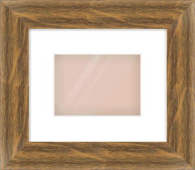 Characteristic Brown Flat Frame for 180 × 130mm artwork, with Smooth White Single Mount