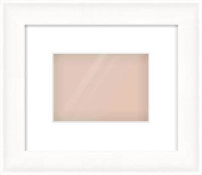 White Spoon Frame for 18 × 13cm artwork, with Smooth White Single Mount