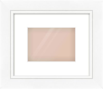 White Reverse Frame for 18 × 13cm artwork, with Smooth White Single Mount