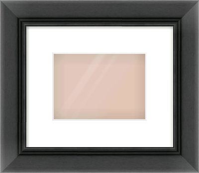 Black Reverse Frame for 18 × 13cm artwork, with Smooth White Single Mount