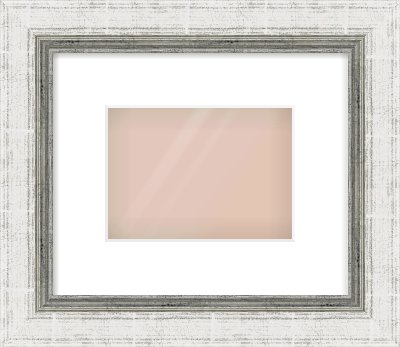 Silver Reverse Frame for 18 × 13cm artwork, with Smooth White Single Mount