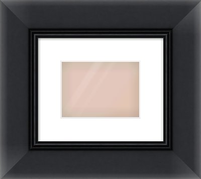 Black Reverse Frame for 18 × 13cm artwork, with Smooth White Single Mount
