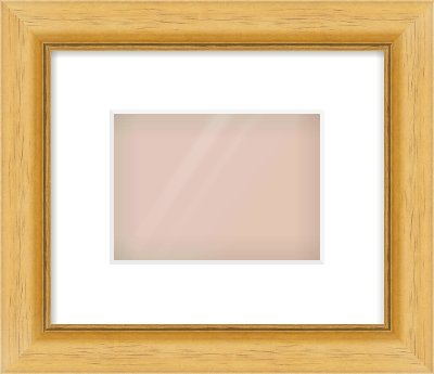 Natural Wood Reverse Frame for 180 × 130mm artwork, with Smooth White Single Mount