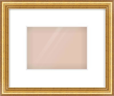 Gold Dome Frame for 180 × 130mm artwork, with Smooth White Single Mount
