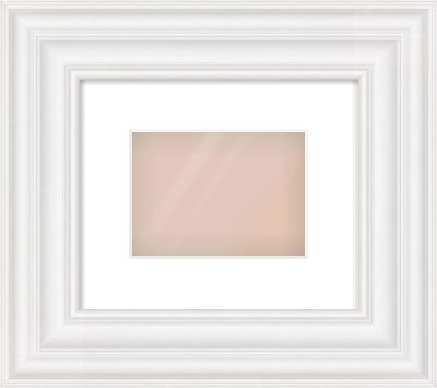White Spoon Frame for 18 × 13cm artwork, with Smooth White Single Mount