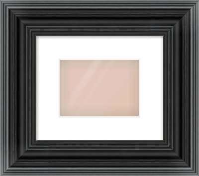 Black Spoon Frame for 18 × 13cm artwork, with Smooth White Single Mount