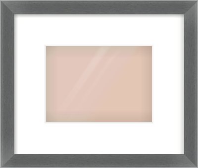 Dark Grey Flat Frame for 18 × 13cm artwork, with Smooth White Single Mount
