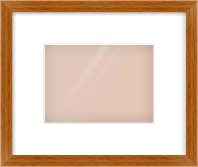 Natural Wood Flat Frame for 180 × 130mm artwork, with Smooth White Single Mount