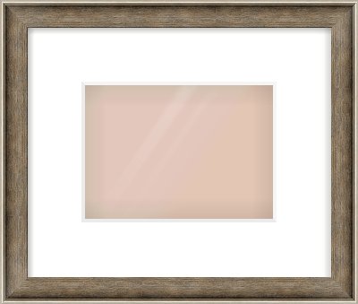 Silver Scoop Frame for 18 × 13cm artwork, with Smooth White Single Mount