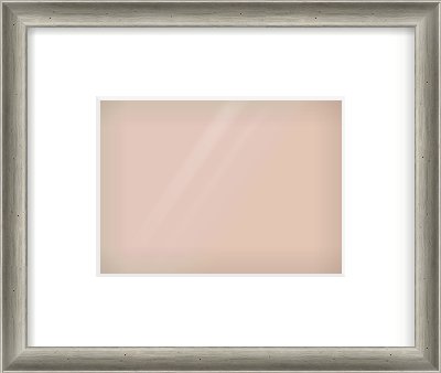 Silver Cushion Frame for 18 × 13cm artwork, with Smooth White Single Mount