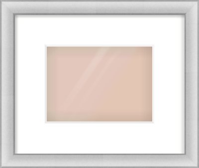 Silver Cushion Frame for 18 × 13cm artwork, with Smooth White Single Mount