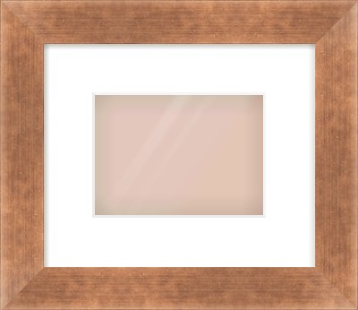 Bronze Flat Frame for 180 × 130mm artwork, with Smooth White Single Mount