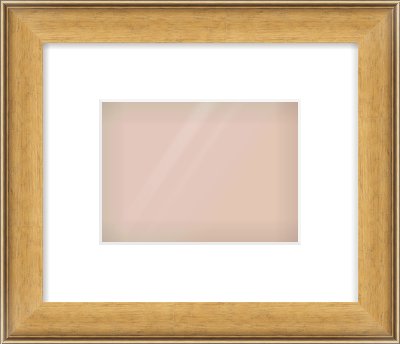 Gold Scoop Frame for 180 × 130mm artwork, with Smooth White Single Mount