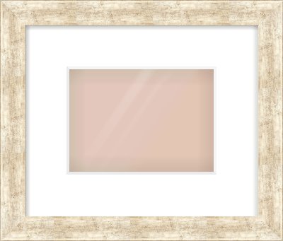 Silver Flat Frame for 18 × 13cm artwork, with Smooth White Single Mount