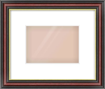 Brown Reverse Frame for 18 × 13cm artwork, with Smooth White Single Mount