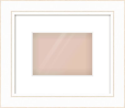 White / Natural Scoop Frame for 18 × 13cm artwork, with Smooth White Single Mount