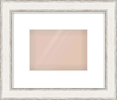 Black/Silver Flat Frame for 18 × 13cm artwork, with Smooth White Single Mount