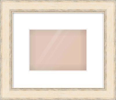 GOLD Flat Frame for 180 × 130mm artwork, with Smooth White Single Mount