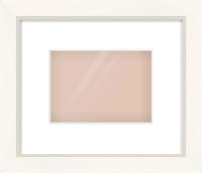 Cream Flat Frame for 18 × 13cm artwork, with Smooth White Single Mount