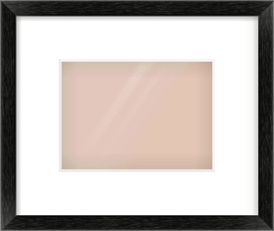 Black Wood Grain Flat Frame for 18 × 13cm artwork, with Smooth White Single Mount