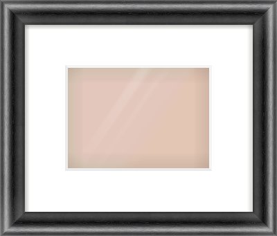 Black Cushion Frame for 18 × 13cm artwork, with Smooth White Single Mount