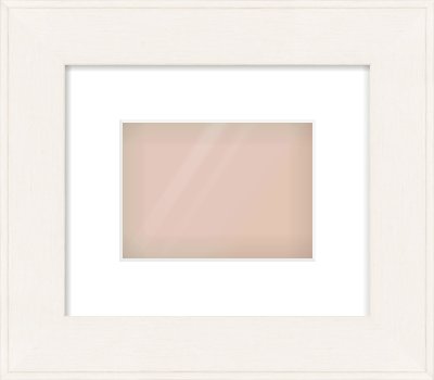Ivory Flat Frame for 180 × 130mm artwork, with Smooth White Single Mount