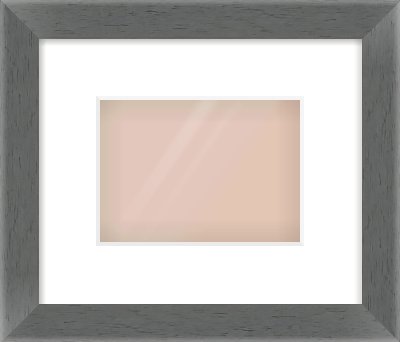 Dark Grey Flat Frame for 180 × 130mm artwork, with Smooth White Single Mount