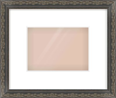 Black Scoop Frame for 18 × 13cm artwork, with Smooth White Single Mount