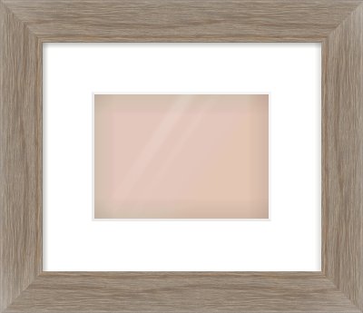 Grey Wood Flat Frame for 18 × 13cm artwork, with Smooth White Single Mount